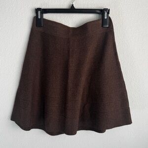 Max Studio Chocolate Brown Skater Skirt Size XS